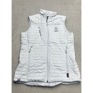 Storm Creek Womens Puffer Vest Small Grey DAOU Vineyards Quilted Full Zip